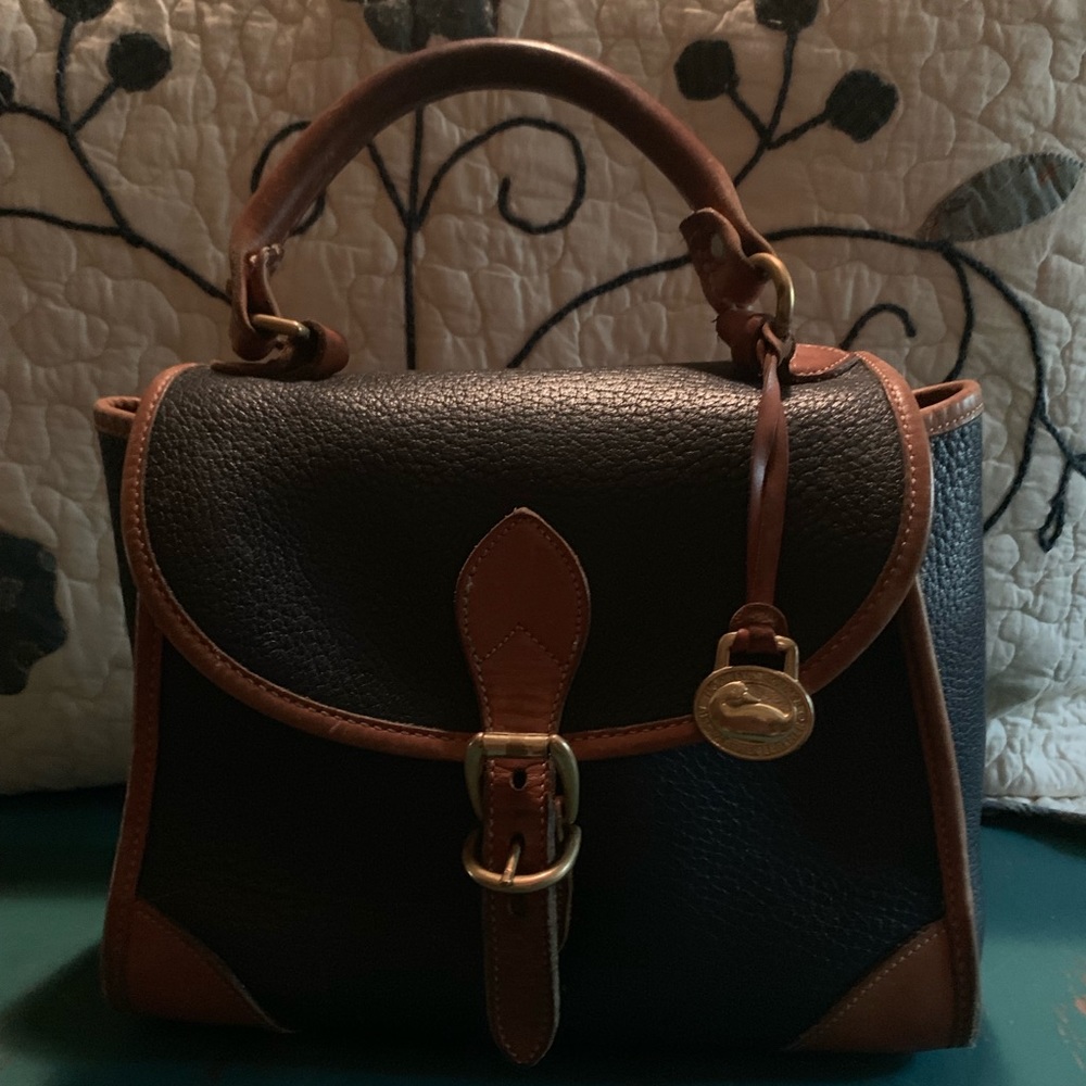 Vintage Blue Dooney & Bourke Carpet Bag